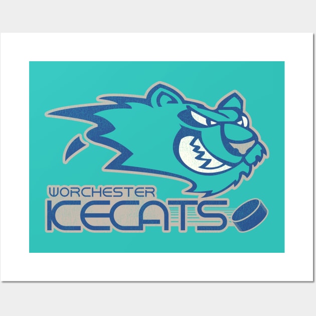 Defunct Worchester Ice Cats Hockey Team Wall Art by Defunctland